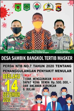 Sambik Bangkol Tertib Masker